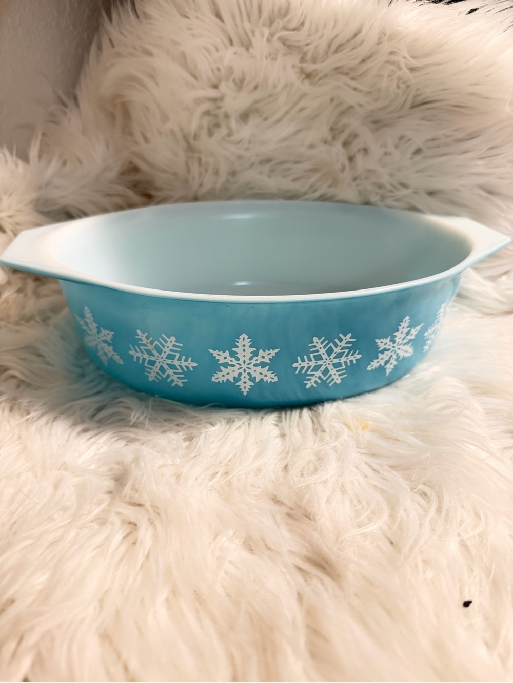 Vintage Pyrex Turquoise Snowflake 045 Casserole Dish 2.5 Qt No Lid - Picture 13 of 14